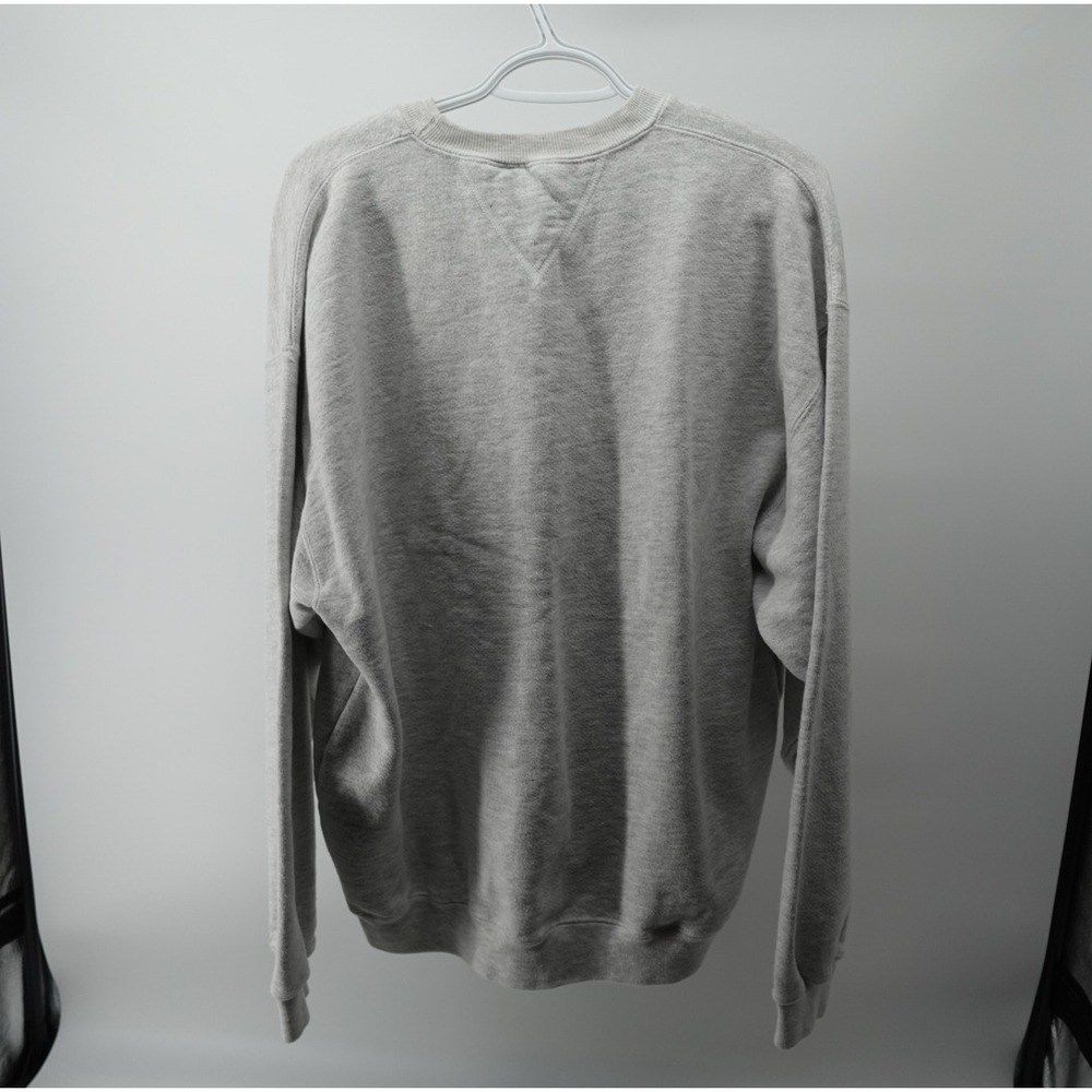 Tommy Hilfiger Vintage Mens Crewneck Sweatshirt Gray Embroidered Crest XL USA - Picture 7 of 8
